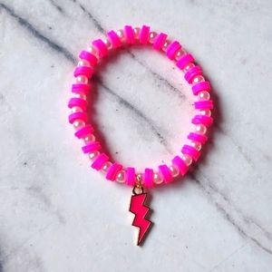 Pink Lightning bolt bracelet